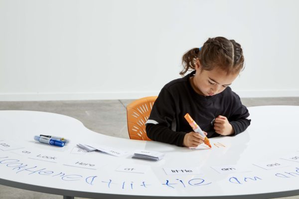 Paparoa Whiteboard Table with Primary Student Writing