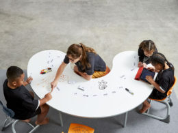 Paparoa Whiteboard Table with Primary students and Teacher