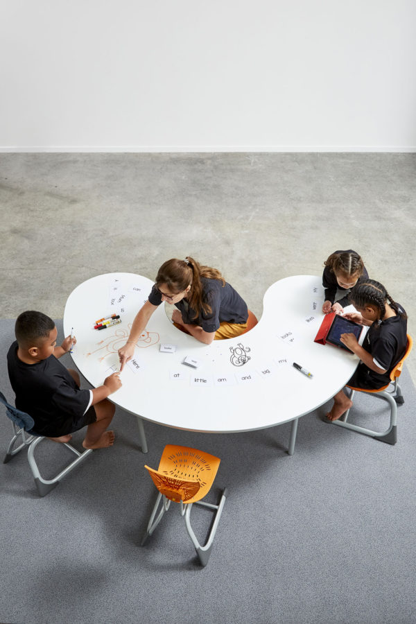 Paparoa Whiteboard Table with Primary students and Teacher